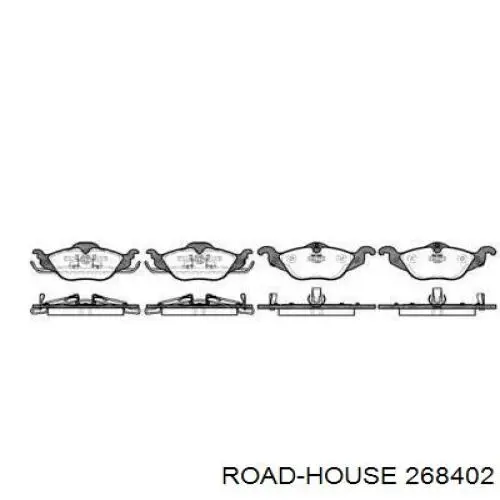 268402 Road House колодки гальмівні передні, дискові