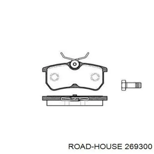 269300 Road House колодки гальмові задні, дискові