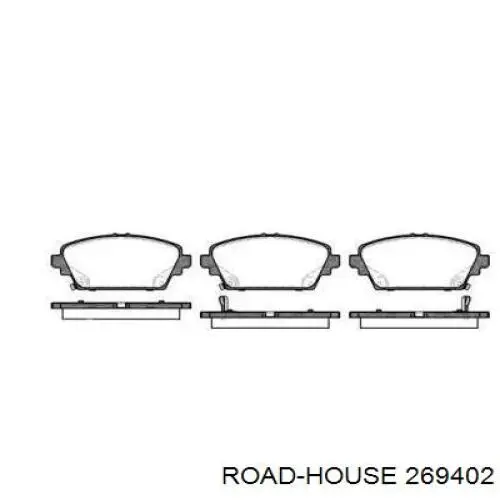 Колодки гальмівні передні, дискові 269402 Road House