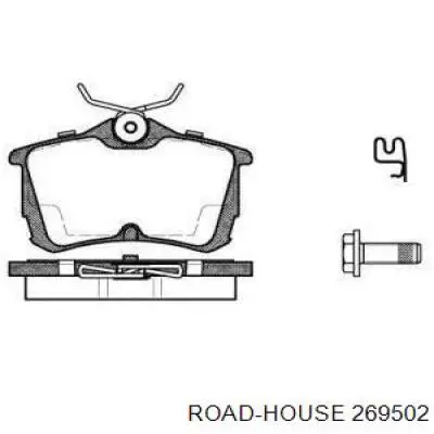 Колодки гальмові задні, дискові 269502 Road House