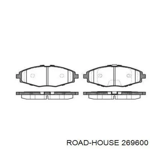 269600 Road House колодки гальмівні передні, дискові