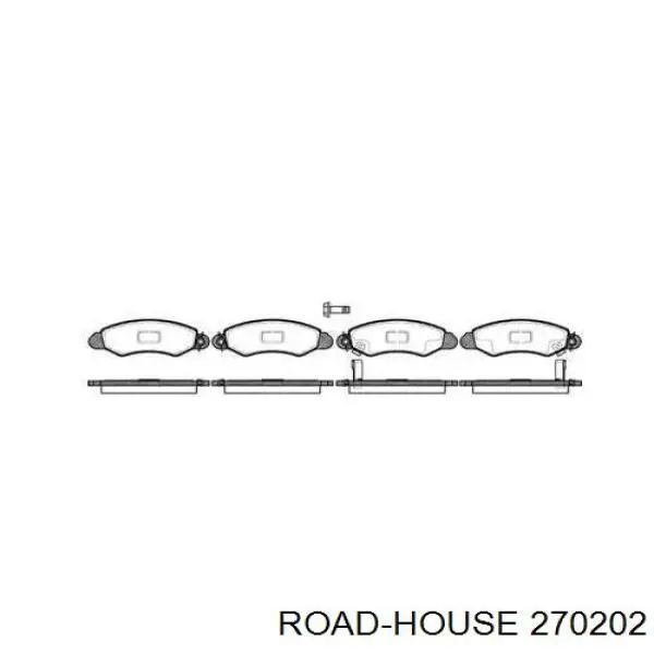 270202 Road House колодки гальмівні передні, дискові