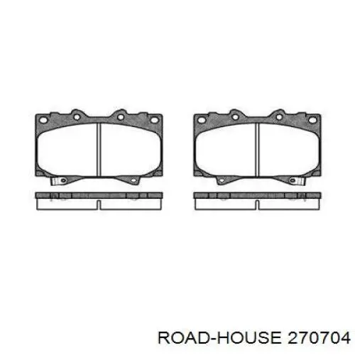 Колодки гальмівні передні, дискові 270704 Road House