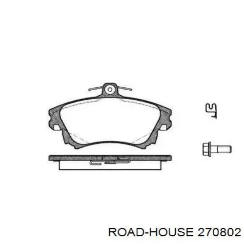 Колодки гальмівні передні, дискові 270802 Road House