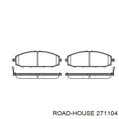 Колодки гальмівні передні, дискові 271104 Road House