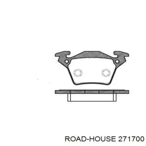 271700 Road House колодки гальмові задні, дискові