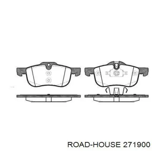271900 Road House колодки гальмівні передні, дискові