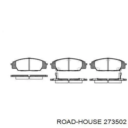 273502 Road House колодки гальмівні передні, дискові