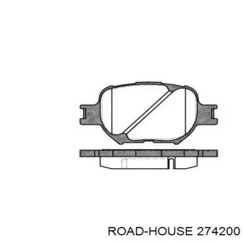 Колодки гальмівні передні, дискові 274200 Road House