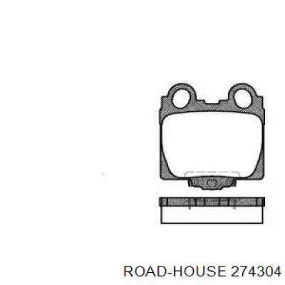 274304 Road House колодки гальмові задні, дискові