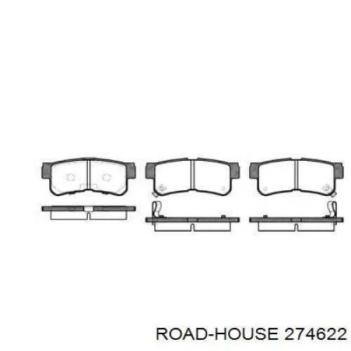 274622 Road House колодки гальмові задні, дискові