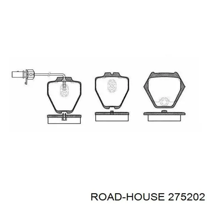 275202 Road House колодки гальмівні передні, дискові