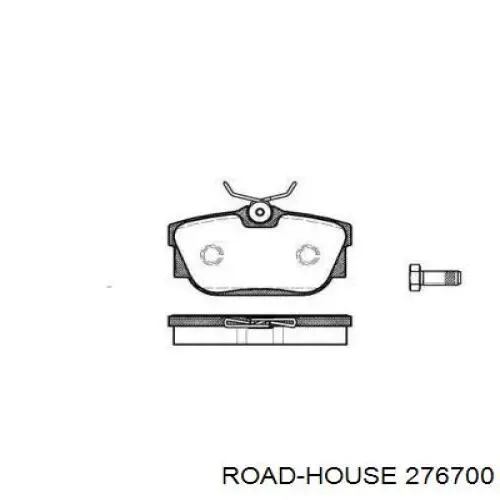 276700 Road House колодки гальмові задні, дискові