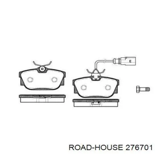 Колодки гальмові задні, дискові 276701 Road House