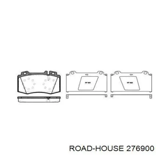 Колодки гальмівні передні, дискові 276900 Road House