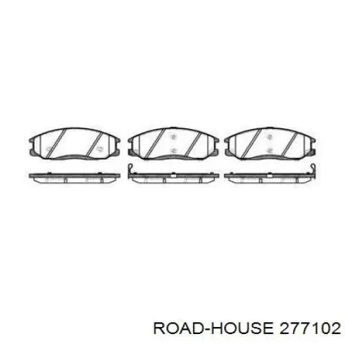 Колодки гальмівні передні, дискові 277102 Road House