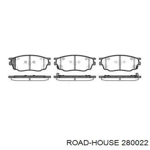 Колодки гальмівні передні, дискові 280022 Road House