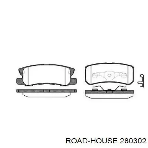 Колодки гальмові задні, дискові 280302 Road House