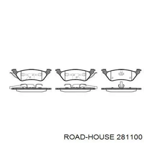 281100 Road House колодки гальмові задні, дискові