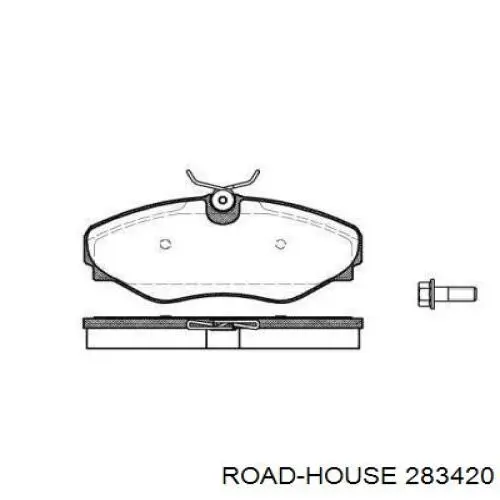 Колодки гальмівні передні, дискові 283420 Road House