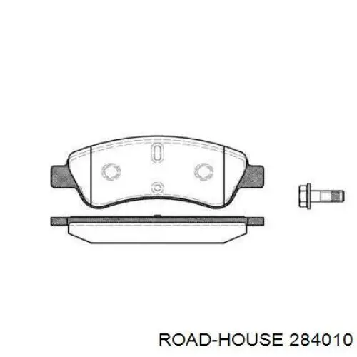 284010 Road House колодки гальмівні передні, дискові