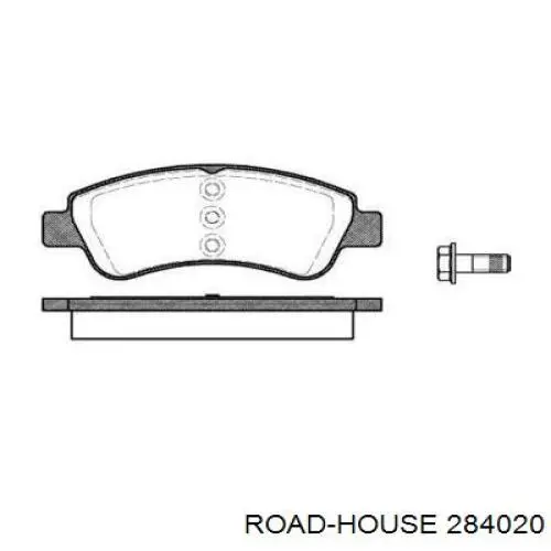 284020 Road House колодки гальмівні передні, дискові