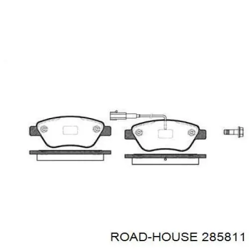 285811 Road House колодки гальмівні передні, дискові