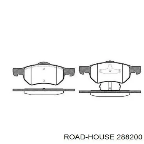 Колодки гальмівні передні, дискові 288200 Road House