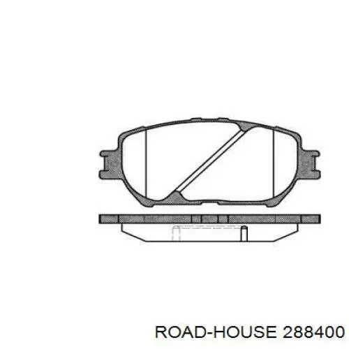 Колодки гальмівні передні, дискові 288400 Road House