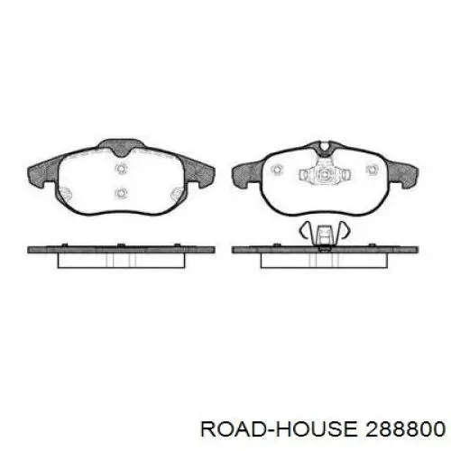 Колодки гальмівні передні, дискові 288800 Road House