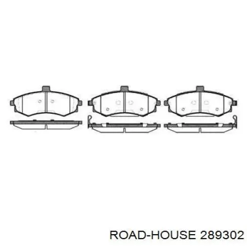 Колодки гальмівні передні, дискові 289302 Road House