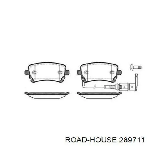 Колодки гальмові задні, дискові 289711 Road House