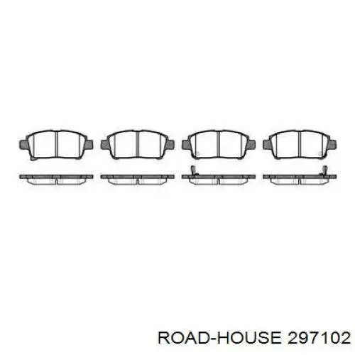 297102 Road House колодки гальмівні передні, дискові