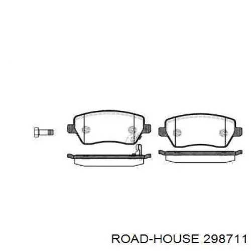 298711 Road House колодки гальмівні передні, дискові