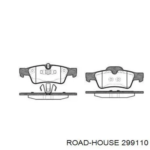 Колодки гальмові задні, дискові 299110 Road House