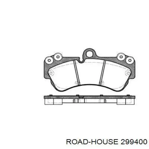 Колодки гальмівні передні, дискові 299400 Road House