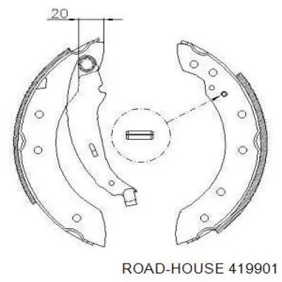 Колодки гальмові задні, барабанні 419901 Road House