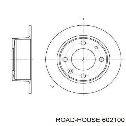 Диск гальмівний задній 602100 Road House