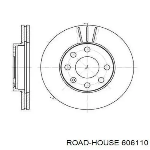 606110 Road House диск гальмівний передній