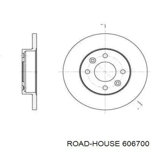 606700 Road House диск гальмівний передній