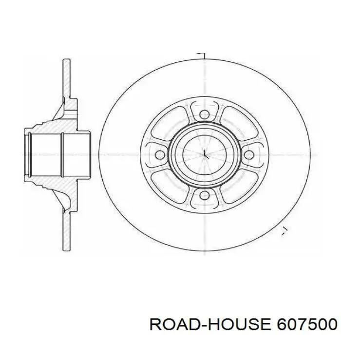 607500 Road House диск гальмівний задній