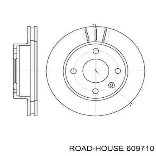 Диск гальмівний передній 609710 Road House