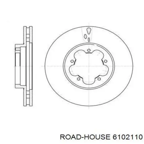 Диск гальмівний передній 6102110 Road House