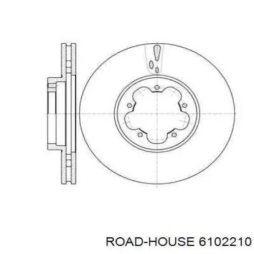 Диск гальмівний передній 6102210 Road House