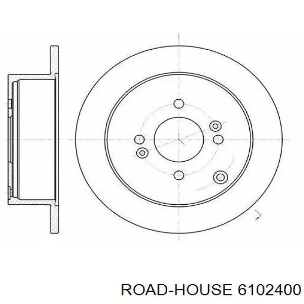 6102400 Road House диск гальмівний задній