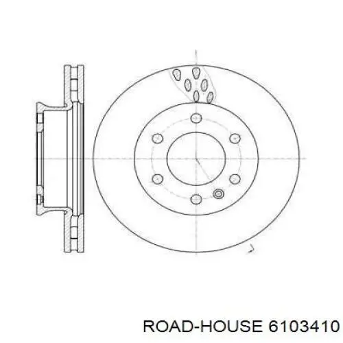 6103410 Road House диск гальмівний передній