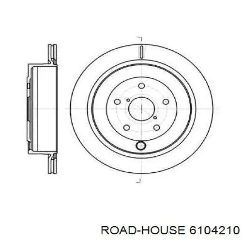 Диск гальмівний задній 6104210 Road House