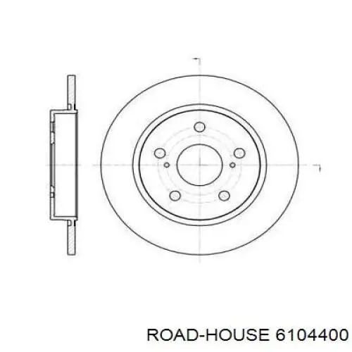 Диск гальмівний задній 6104400 Road House