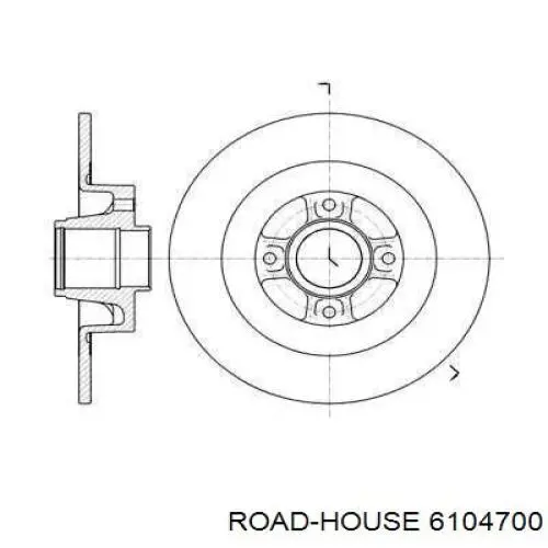 Диск гальмівний задній 6104700 Road House