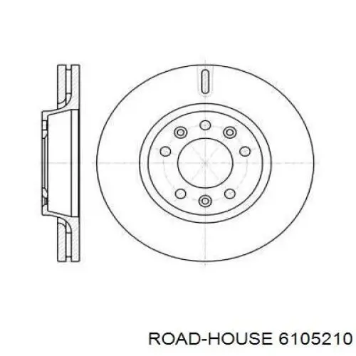 6105210 Road House диск гальмівний передній